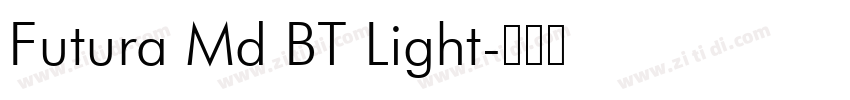 Futura Md BT Light字体转换